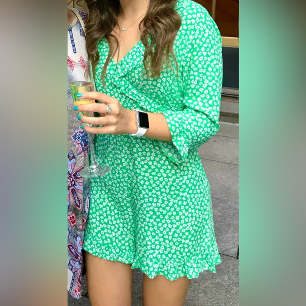 Green Ruffled Romper - Picture 5 of 5